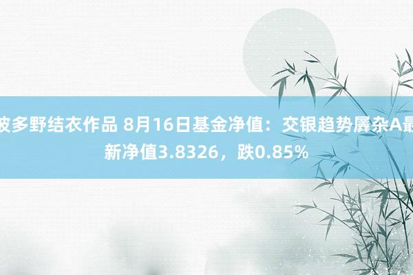 波多野结衣作品 8月16日基金净值：交银趋势羼杂A最新净值3.8326，跌0.85%